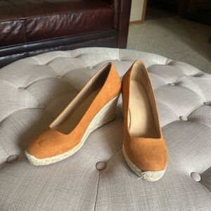 JCrew Tan Wedge Shoes
